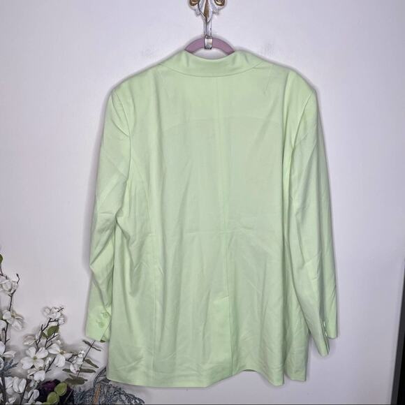 WILDFANG Empower Double Breasted Oversized Blazer Celadon Green {YY50} - Picture 4 of 6
